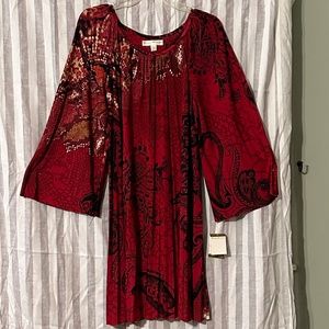 "Morgan McFeeters" dress, 6, Red, Black, White, Tan